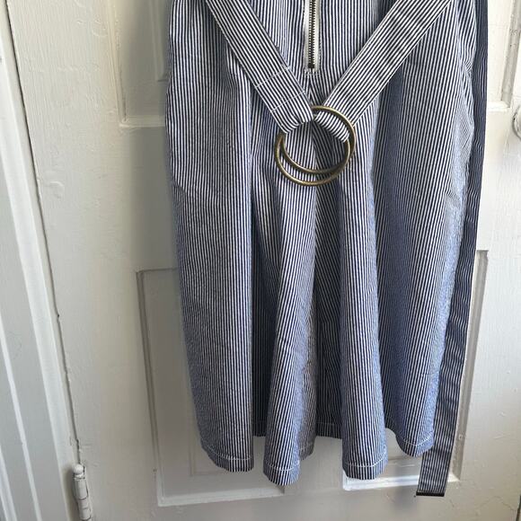 Open-back Striped Cotton Jumpsuit - Picture 6 of 8